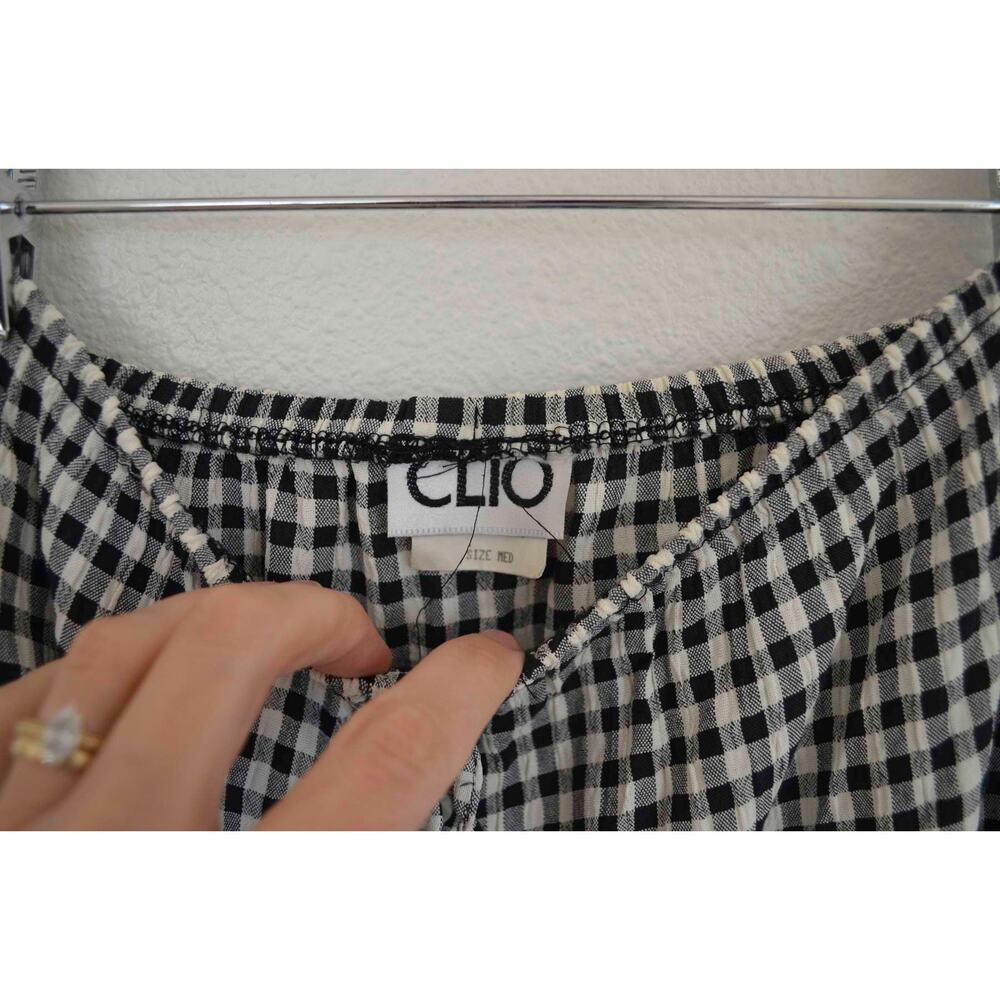 90s Gingham Button Front Skirt - image 4